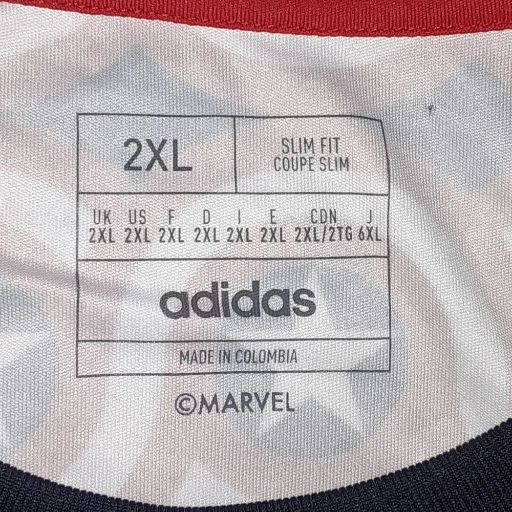 Adidas 2XL Nashville FC Slim Fit Pre-Match Adidas/Marvel Jersey  NWT